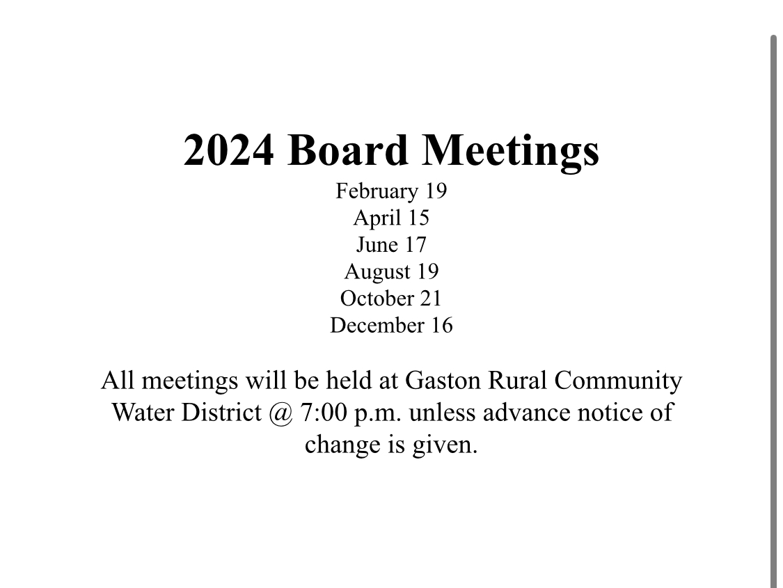 2024 Board Meetings